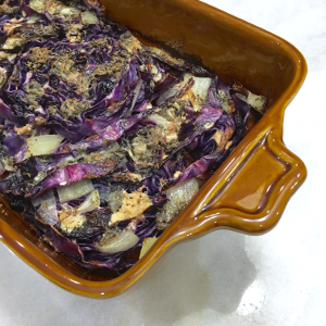 red cabbage with blue cheese