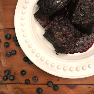 Short Ribs with Blueberry Barbecue Sauce