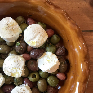 Roasted Olive and Goat Cheese Salad