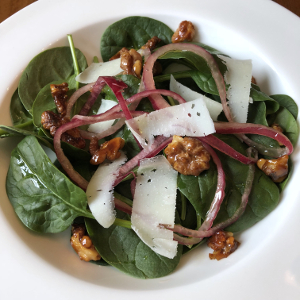 Spinach Salad with Pickled Red Onion
