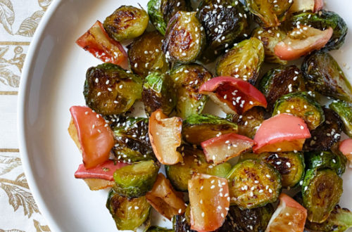 Maple roasted brussels sprouts