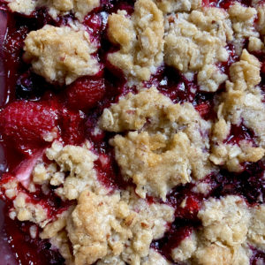 Triple berry crisp