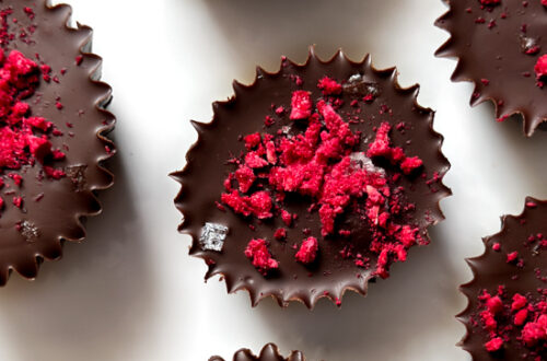 Chocolate peanut butter and jelly cups